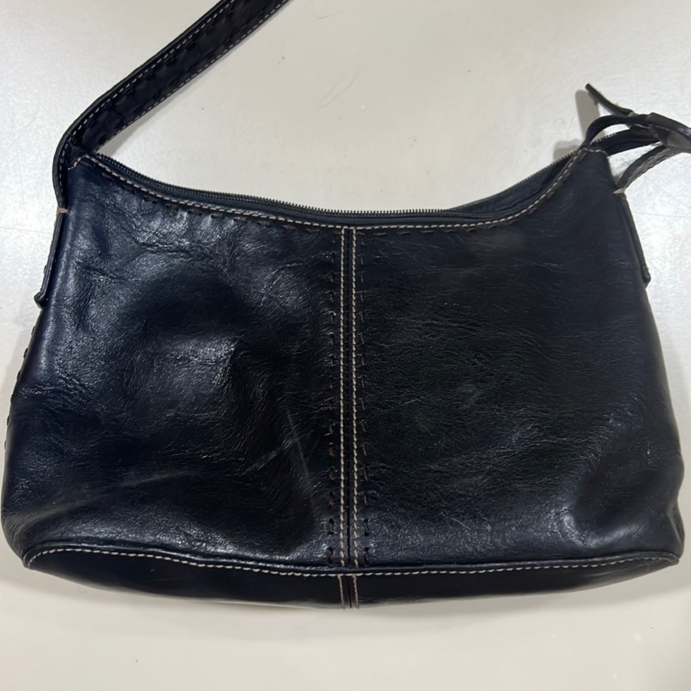Fossil black leather purse 90s fashion